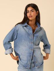Mavi Denim Oversize Gömlek