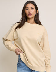 Sarı Rahat Kesim Sweatshirt