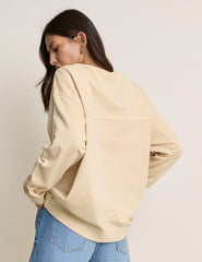Sarı Rahat Kesim Sweatshirt