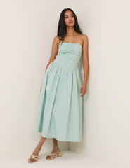 Mavi Straplez Rosalie Midi Boy Elbise