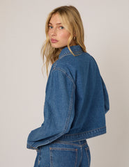 Mavi Bol Kesim Denim Ceket