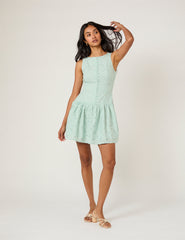 Mint Yeşili Claudia Mini Boy Elbise