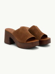 Taba Kalın Tabanlı 70's Platform Topuklu Ayakkabı