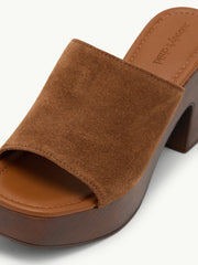 Taba Kalın Tabanlı 70's Platform Topuklu Ayakkabı