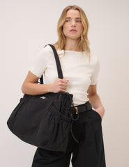 Siyah Pamuklu Holdall Çanta