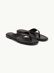 Siyah Deri Flip Flops