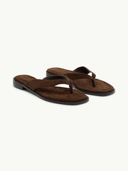 Kahverengi Süet Flip Flops
