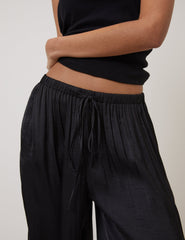 Siyah Balon Cuffed Pantolon