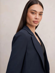 Dylan Bol Kesim Blazer Ceket Lacivert