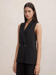 Dani DB Sleeveless Blazer Ceket Siyah