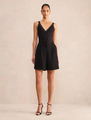 Olivia Longline Şort Siyah