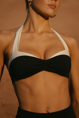 Côte d'Azur Bikini Üstü - Siyah/Fildişi PYRATEX®