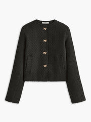 Altın Fiyonklu Tweed Ceket