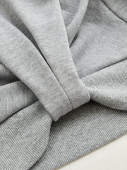 Yakalı Burgu Ön Detaylı Sweatshirt