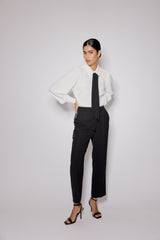 Siyah Tuxedo Sigaret Kesim Pantolon