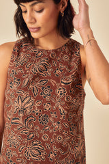 Kahverengi Paisley Palermo Mini Boy Elbise