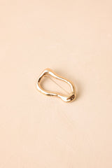 Gold Soyut Çerçeve Formlu Broş