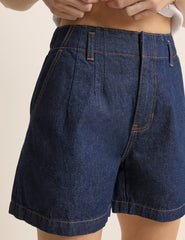 Orta Yıkamalı Logan A Kesim Denim Kısa