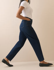 Koyu Mavi Denim Putney Balon Paça Jean Pantolon