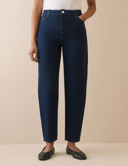 Koyu Mavi Denim Putney Balon Paça Jean Pantolon