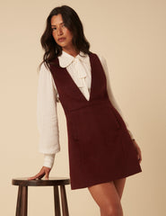 Belverosa X Lisou Bordo Yün Karışımlı Jile Elbise