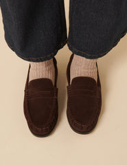 Kahverengi Süet Loafer Ayakkabı