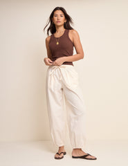 Krem Balon Leg Pantolon