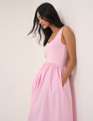 Pembe Colorado Midi Boy Elbise