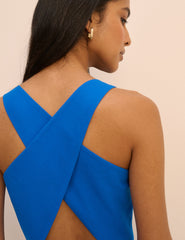 Cobalt Mavi Reign Midi Boy Elbise
