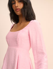 Pembe Luana Mini Boy Elbise