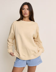 Sarı Rahat Kesim Sweatshirt