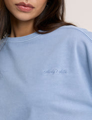 Açık Mavi Rahat Kesim Sweatshirt