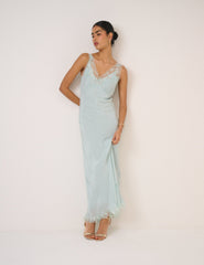 Mavi Dantel Lenora Maxi Boy Elbise
