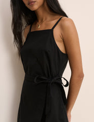 Siyah Kruvaze Kourtney Mini Boy Elbise