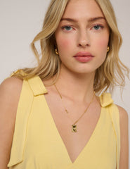 Tereyağı Sarısı Esnek Jarse Addison Midi Boy Elbise