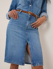 Denim Midi Boy Etek