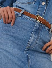Denim Midi Boy Etek