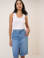 Denim Midi Boy Etek