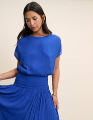 Cobalt Mavi Pamela Maxi Boy Elbise