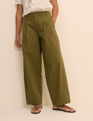 Haki Pileli Subtle Balon Pantolon