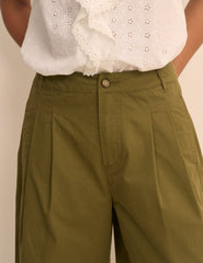 Haki Pileli Subtle Balon Pantolon