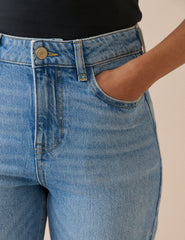 Mavi Yüksek Bel Camden Daralan Kesim Jean Pantolon