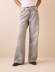 Gri Geniş Paça Stepney Loose Jean Pantolon