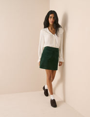 Fildişi Oversize Yakalı Bluz