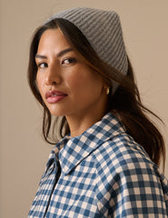 Gri Örgü Üçgen Headscarf
