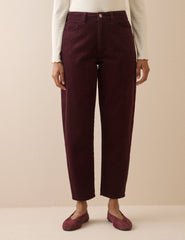 Bordo Fitilli Kadife Balon Putney Jean