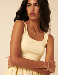 Tereyağı Sarısı Colorado Mini Boy Elbise