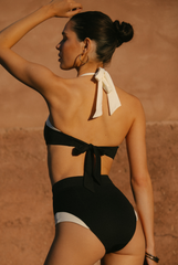 Côte d'Azur Bikini Üstü - Siyah/Fildişi PYRATEX®