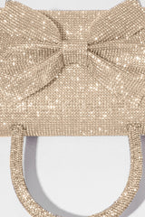 Işıltılı Süslemeler Detaylı Taşlı Clutch Çanta - Altın
