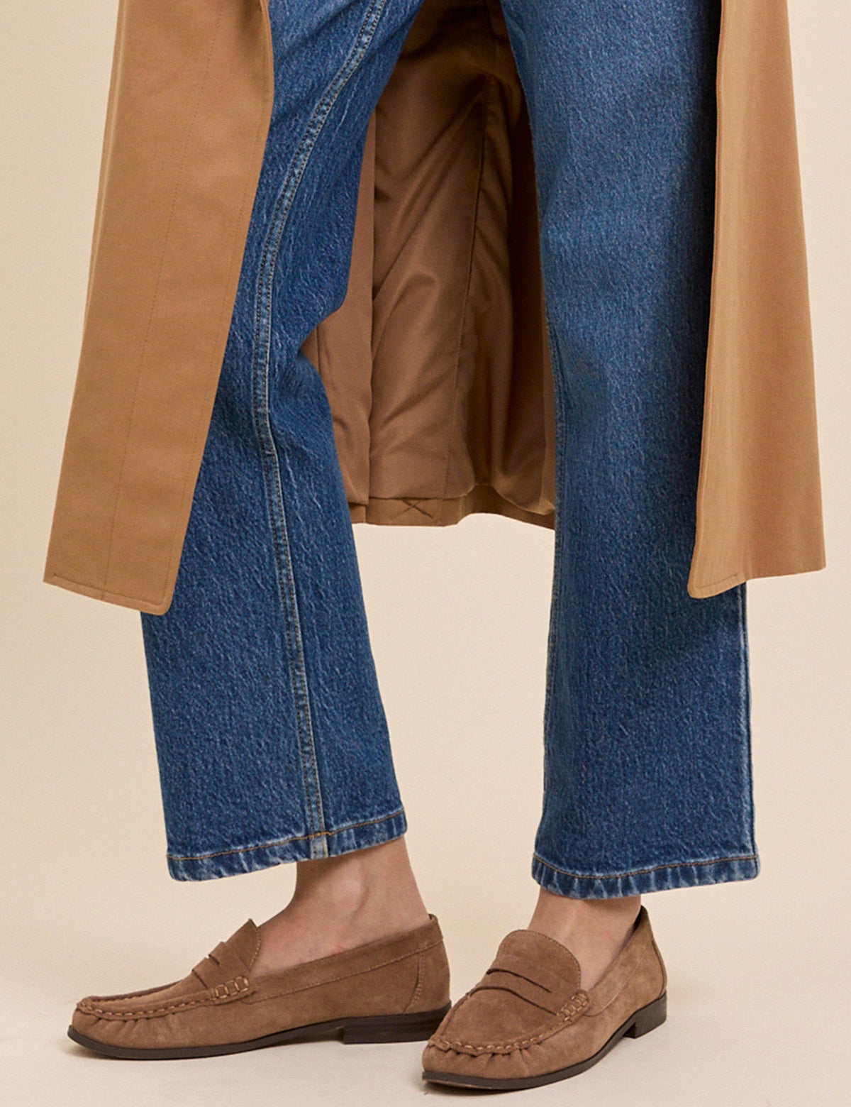 Taba Süet Loafer Ayakkabı